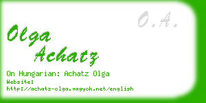 olga achatz business card